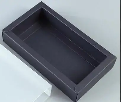 Black Крафт-коробка с окном, крафт-коробка для торта, бумажная коробка для печенья, косметическая упаковка - Цвет: Black