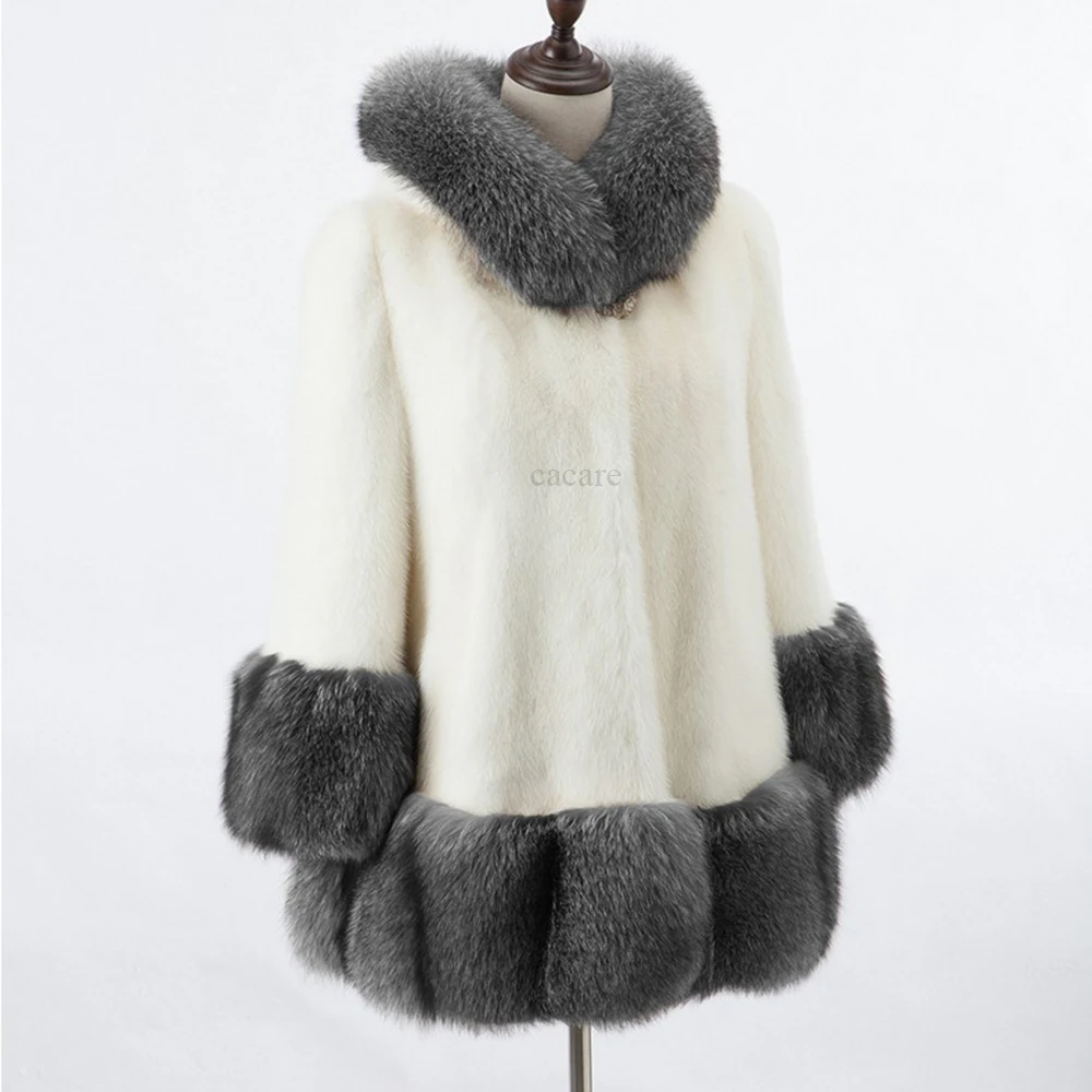 Длинная шуба из искусственного меха F0412 осенне-зимняя недорогая с меховыми