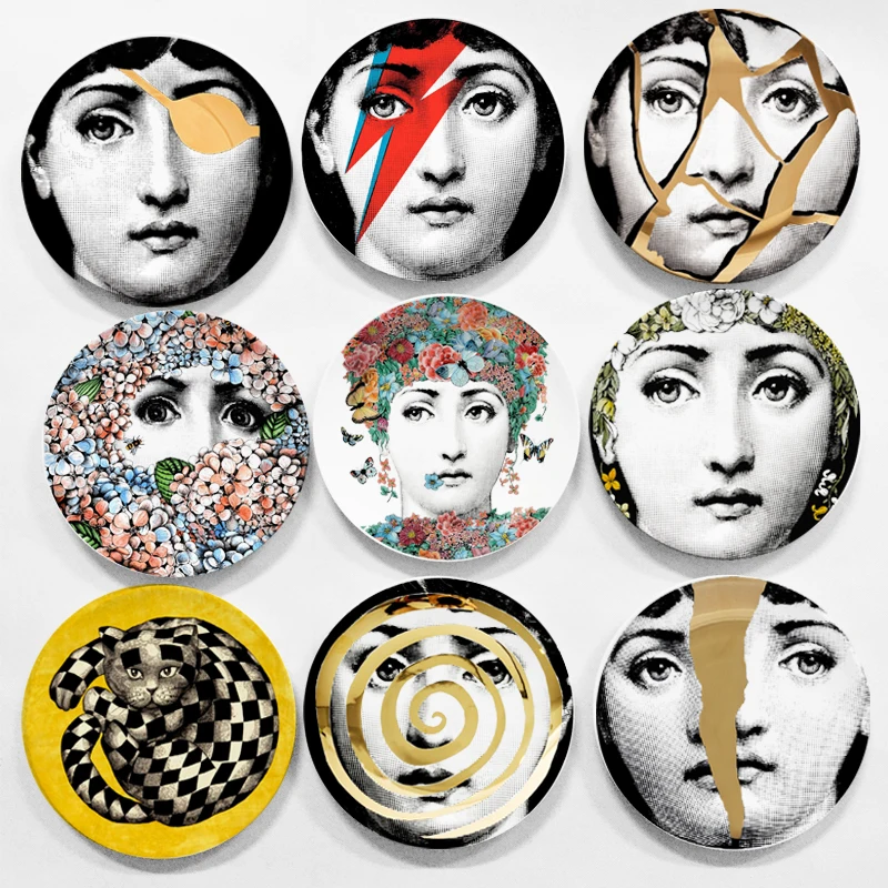Модный стиль итальянский дизайнер Fornasetti декоративные подвесные тарелки Лина
