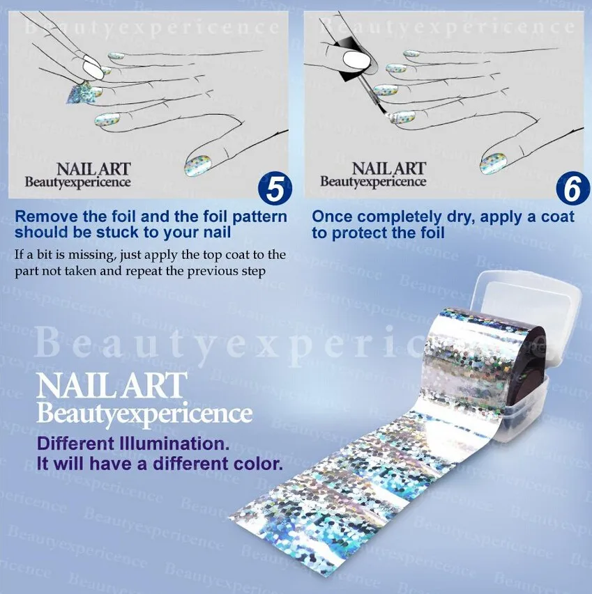 Модная Лазерная Серебристая переводная фольга с эффектом кристаллов для