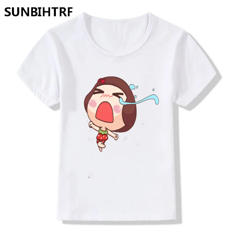 2018 детские милые футболки с круглым вырезом и короткими рукавами рисунком для