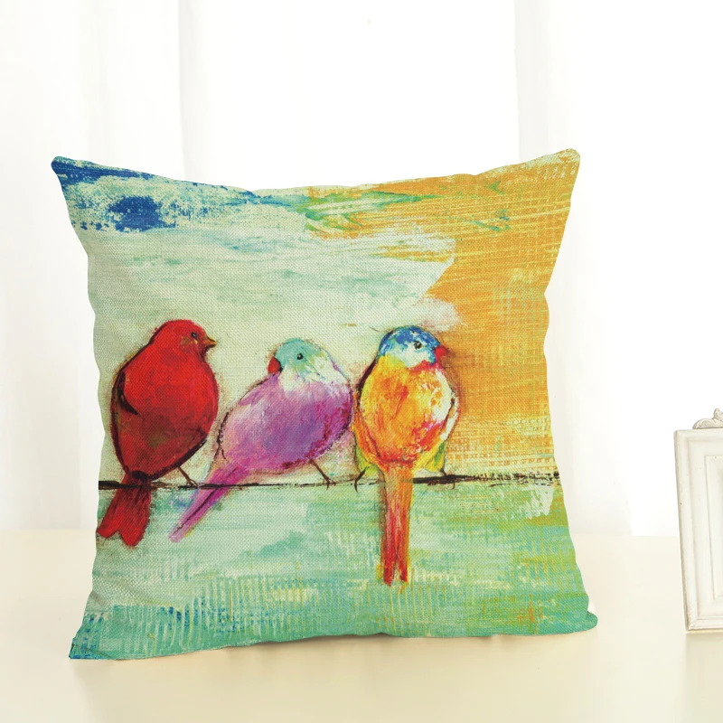 Современный простой Чехол на подушку с рисунком птицы теплый семейный | Дом и сад
