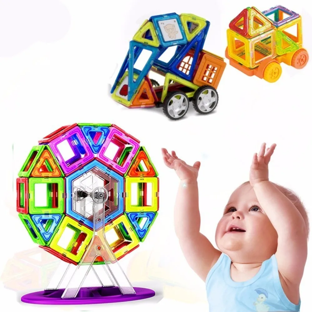 64 шт. дети магнитных блоков строительство просветить сборка строительных