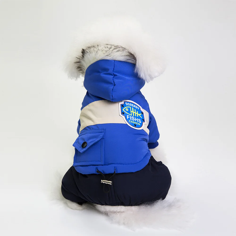 

Thicken Warm Dog Clothes For Small Dogs Winter Pet Jacket Four Legs Windproof Puppy Coat Chihuahua Poodle Hooded Roupa Cachorro