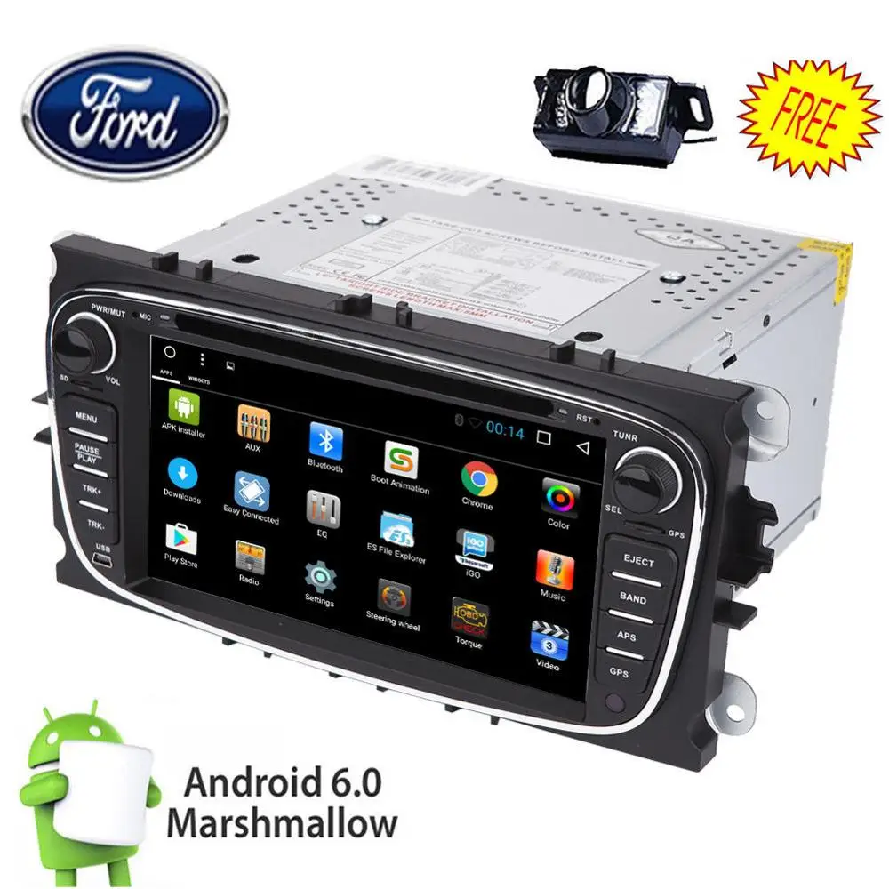 Автомобильный dvd плеер Android 6 0 gps Navi Радио для Ford Mondeo Focus S Max 2007 2011 головное