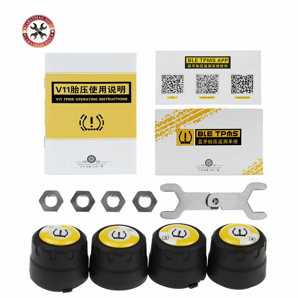 Новейшая TPMS Bluetooth 4,0 универсальная внешняя система контроля давления в шинах датчик давления в шинах Простая установка для Android/IOS