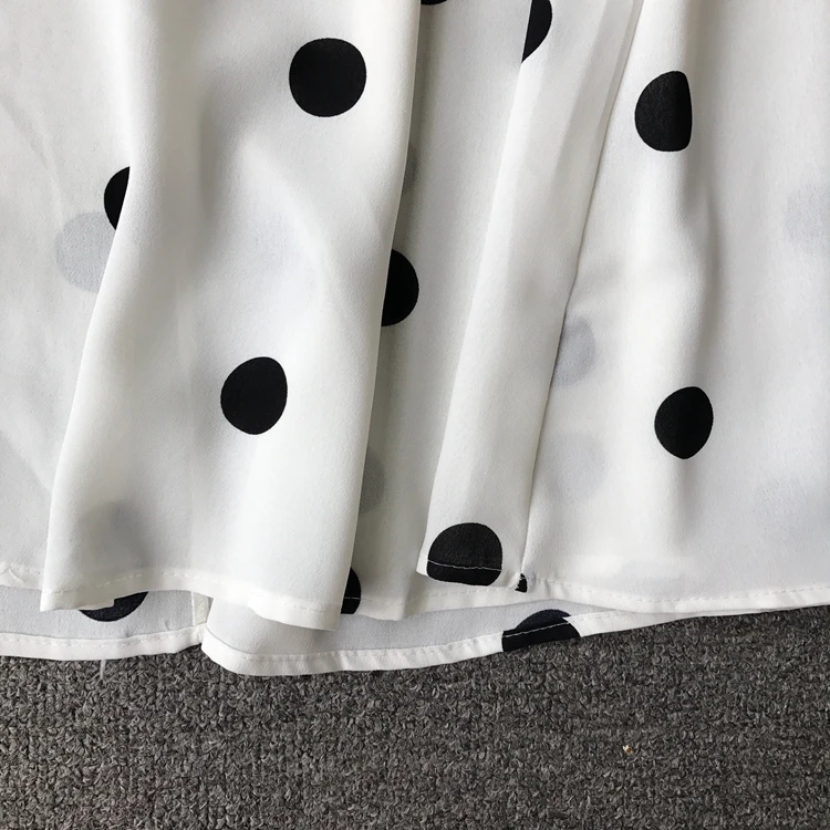 

Ladies Vintage Robe New 2019 Spring Women 3/4 Sleeve Holiday Wind Slim A-line Dress Vestidos Fashion Dot Printed V-neck Dress