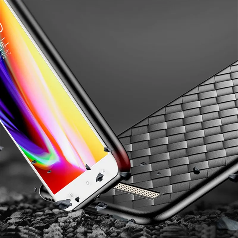 Мягкий силиконовый чехол для Xiaomi Mi 8 SE A1 A2 Lite Pocophone F1 Redmi 5 Plus Note 6 6A Pro S2 Weave Grid |