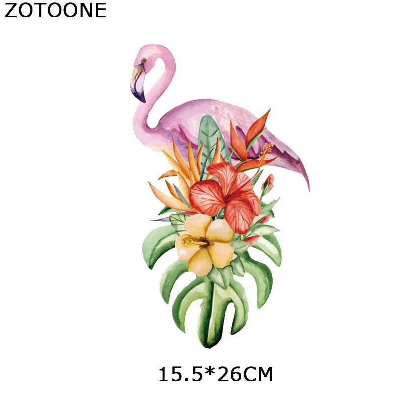 3D наклейки на одежду с милым фламинго аппликацией для домашнего