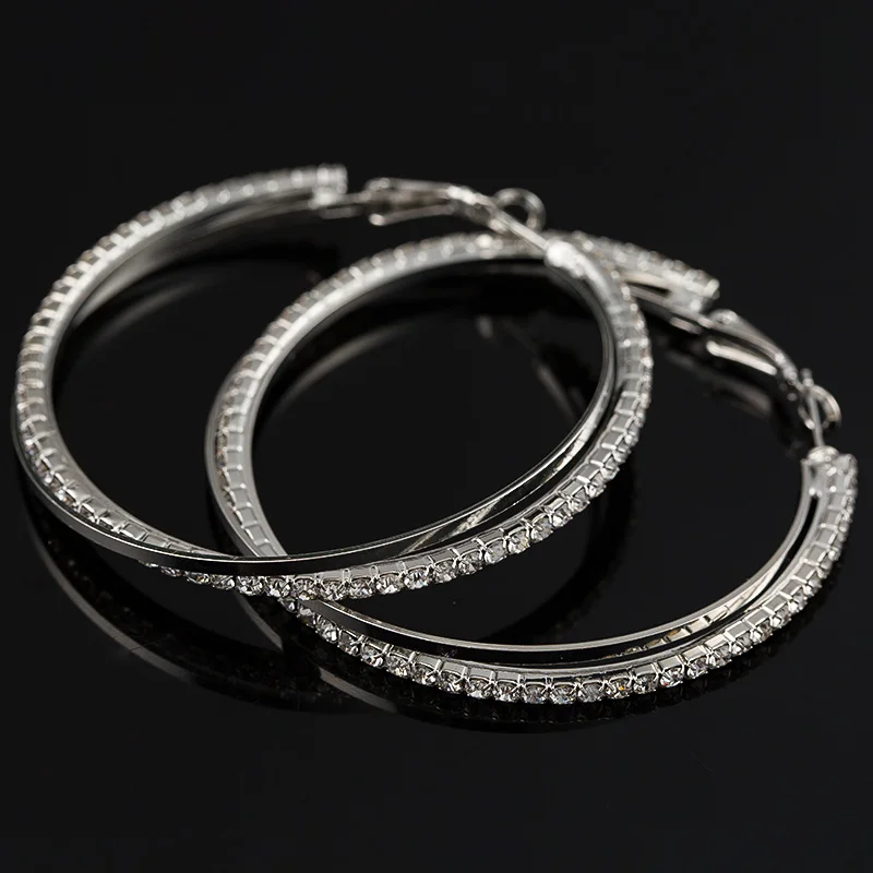 Новинка женские модные большие круглые серьги кольца простые проколотые для