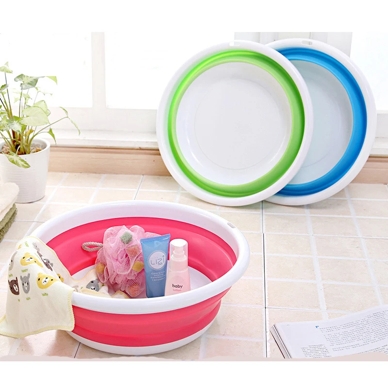 Портативная Детская ванна утолщенная складная детская раковина для Купания