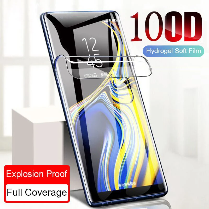 100D полная защита экрана Гидрогелевая стеклянная пленка для Samsung Galaxy S10 S9 S8 Plus