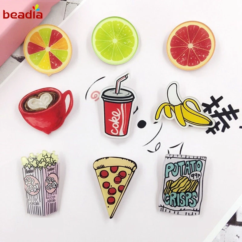 Акриловая брошь для одежды/сумки/обуви в виде фруктов пиццы| |