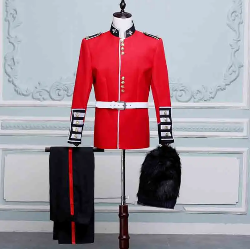 

Men`s Suit 4 Piece Deluxe Medieval Victorian Vintage Red Suit Male Cosplay Halloween General Costume uniform For Men Plus Size