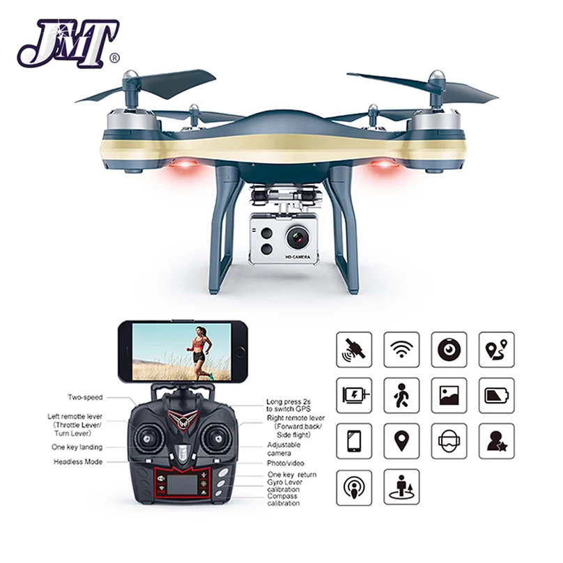 Дрон JMT K10 gps 5G Wifi FPV с регулируемой камерой 1080 P/720 p 25 минут время полета низкая мощность возврат Радиоуправляемый Дрон Квадрокоптер