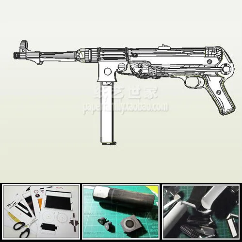 MP38 MP40 пулемет Модель Масштаб 1: 1 DIY ручной работы бумажная игрушка Повседневная головоломка украшение