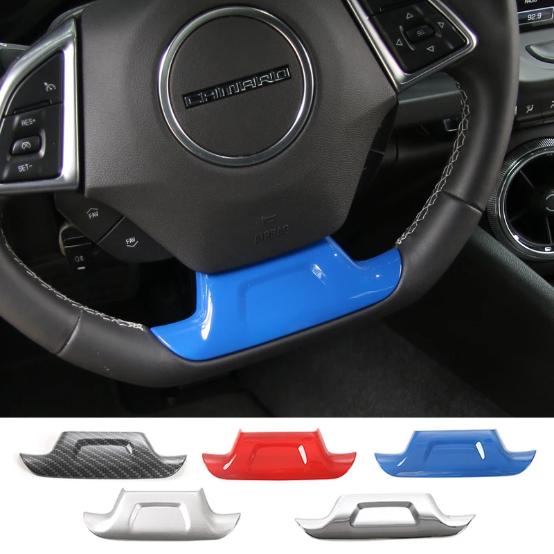 

MOPAI ABS Car Interior Steering Wheel Decoration Cover Trim Stickers for Chevrolet Camaro 2017 Up Car Accessories Styling