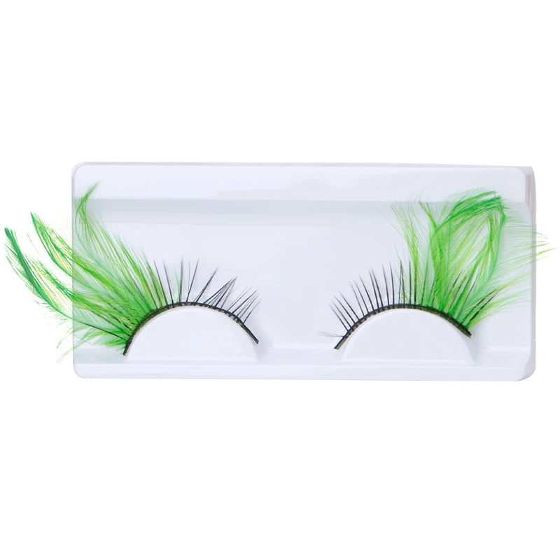 1 пара перьев Накладные ресницы макияж Хэллоуин Рождество шоу Маскарад