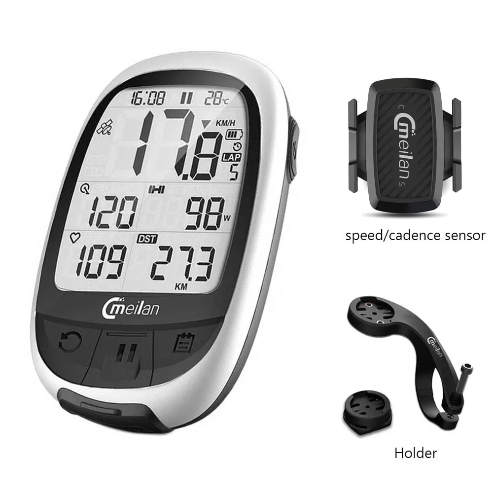 M2XC1 Gps велосипедный компьютер M2 беспроводной измеритель скорости Bluetooth ANT велосипед gps одометр датчик частоты вращения частоты сердечных сокращений опционально - Цвет: M2XC1