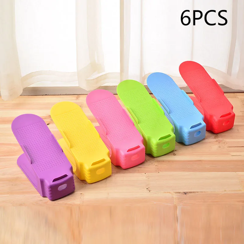 6 шт. портативные органайзеры для обуви отсек держатель стойки в случайном