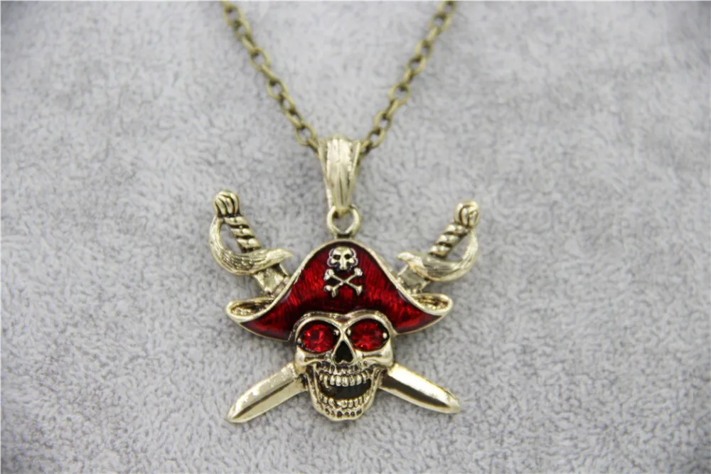 Модные украшения винтажное ожерелье с кулоном в виде пиратов Карибского моря для