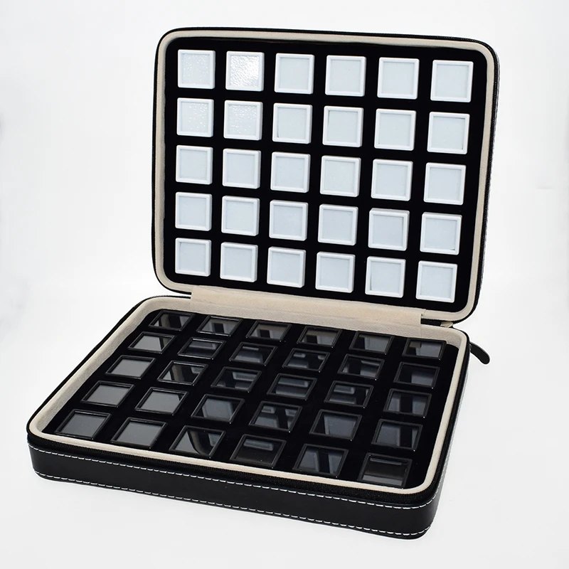 Цена Органайзер для драгоценных камней, портативный дорожный Органайзер на молнии из качественной искусственной кожи со вставками для хранения... Pаспродажа Органайзер для драгоценных камней, портативный дорожный Органайзер на молнии из качественной искусственной кожи со вставками для хранения...