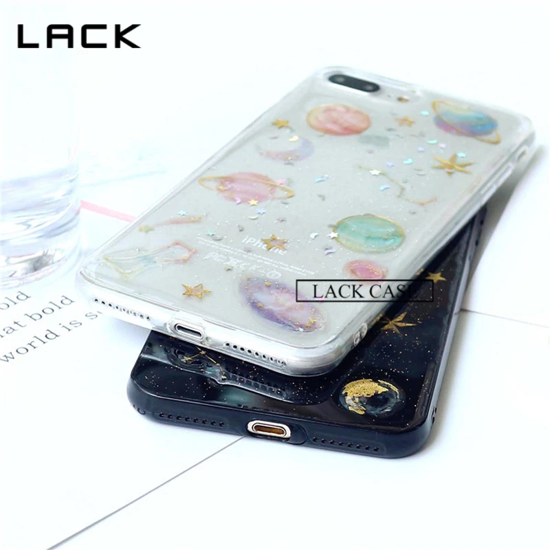 Чехол LACK Airship Stars для iPhone 6 6S Plus мягкий ТПУ чехол блестящий серии Universe чехлы