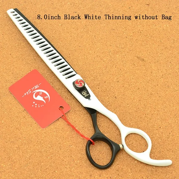 HB0136 WB no Bag Meisha 8,0 дюймов ножницы для ухода за животными Япония 440C рыбья кость 22 зубы Уход за собакой ножницы для стрижки кошек животных машинки для стрижки волос HB0136 - Цвет: HB0136 WB no Bag
