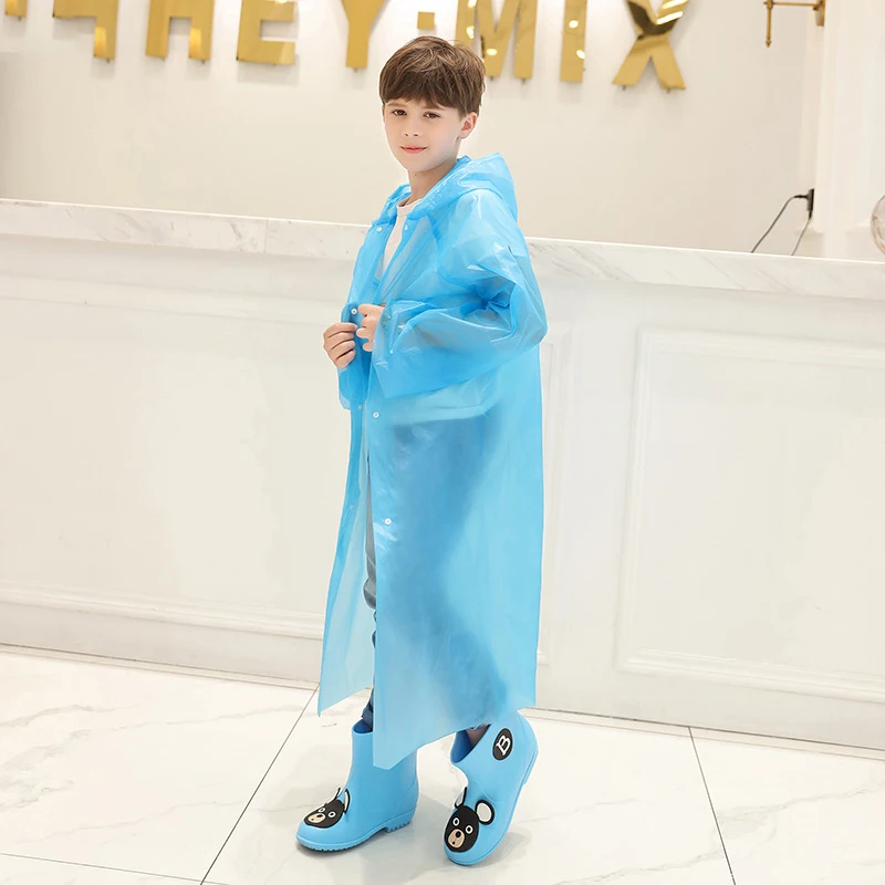 Детский плащ универсальное пончо для девочек и мальчиков пластиковый дождевик