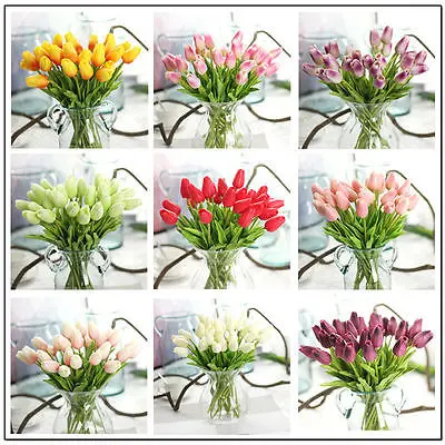 1 шт. искусственный шелк цветок тюльпана свадебный букет декор для вечеринки и