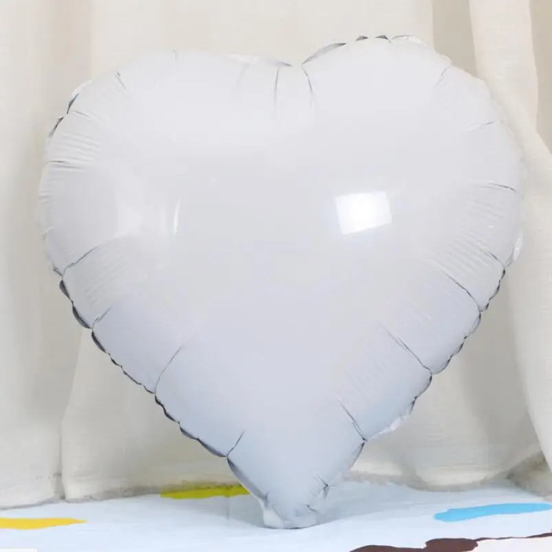 8 шт./лот 18 дюймов Красное Сердце воздушные шары из фольги Love украшение для свадьбы дня рождения с днем рождения шаровым гелием Globos вечерние поставки - Цвет: white