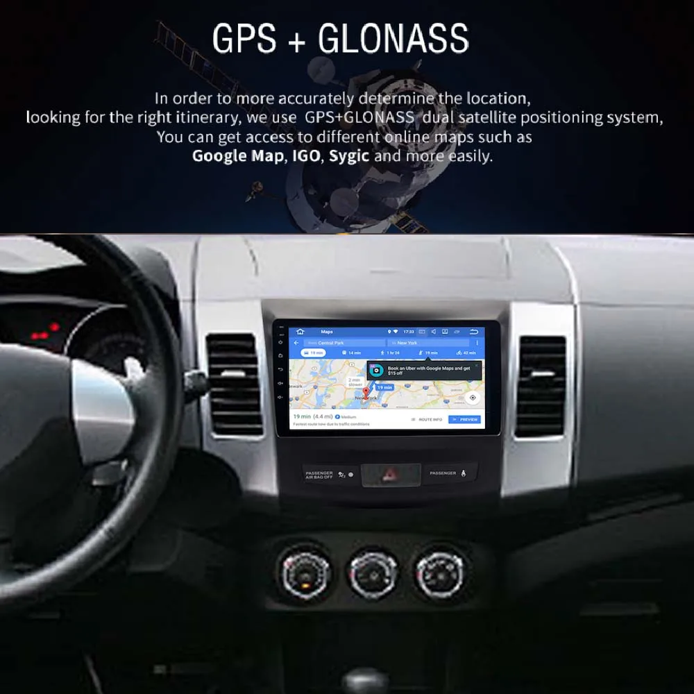" ips 1Din Автомагнитола Android 8,0 для Mitsubishi Outlander мультимедиа 2007 2008 2009 2010 2011 gps навигация Авто Стерео Canbus
