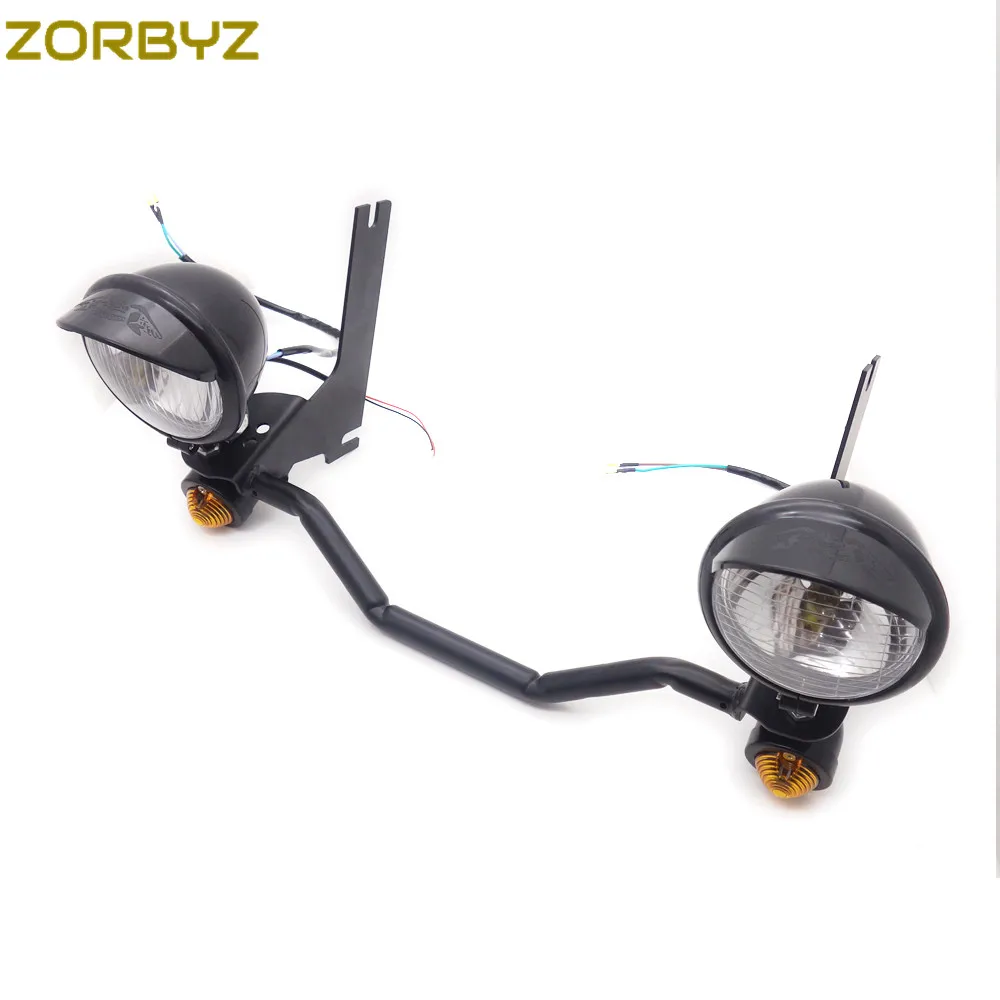 ZORBYZ мотоциклетный передний противотуманный Точечный светильник, лампа ближнего света, крепление поворотного сигнала, светильник для Harley Touring Road King 94-12