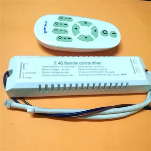 Потолочный светодиодный светильник, двухцветный драйвер с дистанционным управлением и управлением яркостью, трансформатор теплого и белого света, 5730 В переменного тока, 2,4 Вт, 40-80x2 Вт