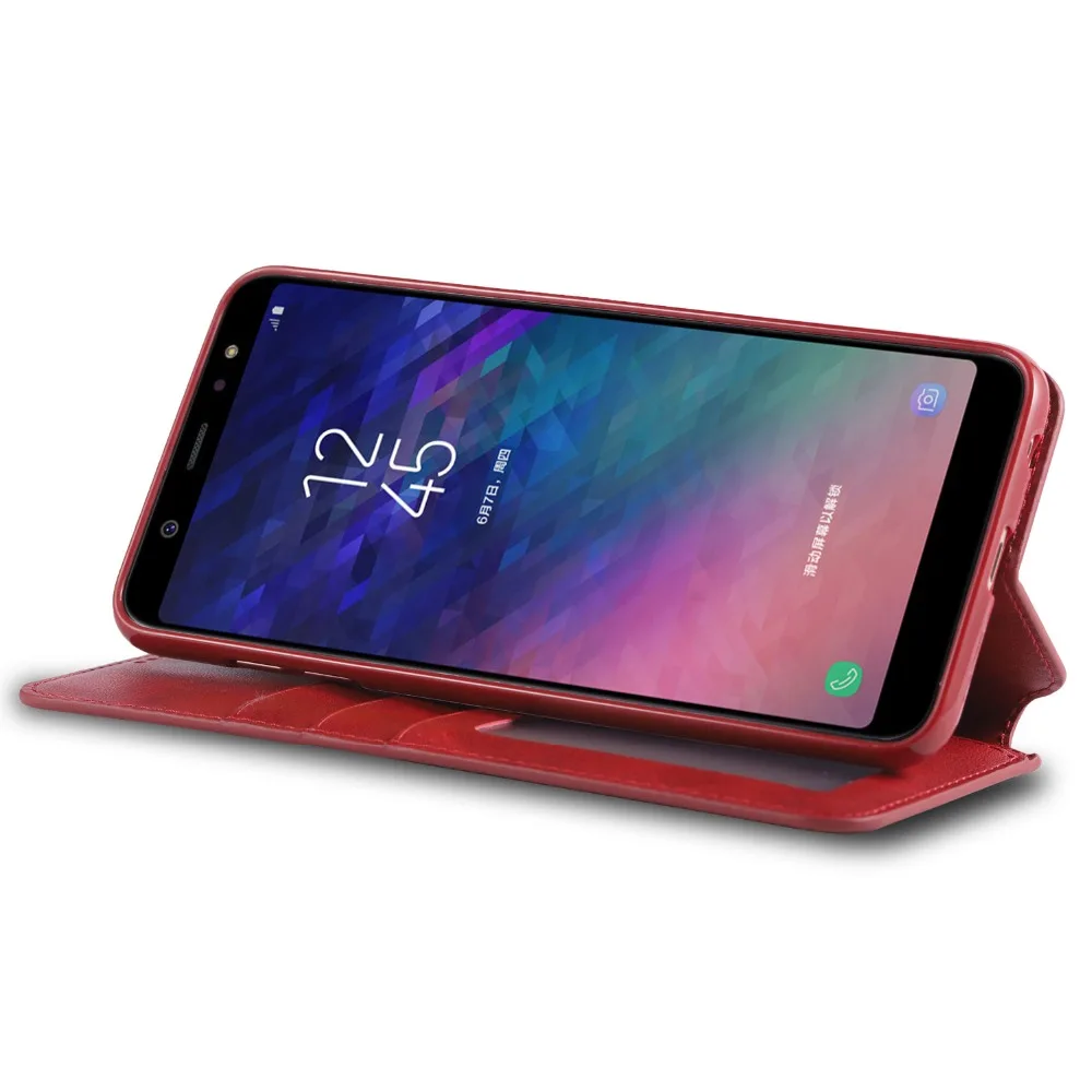 Retro Flip PU Leather Case for Samsung Galaxy S8 S9 Plus A6+ A7 A8Plus 2018 A6S A8 S A9S Note 8 Cover S10 Lite Phone | Мобильные