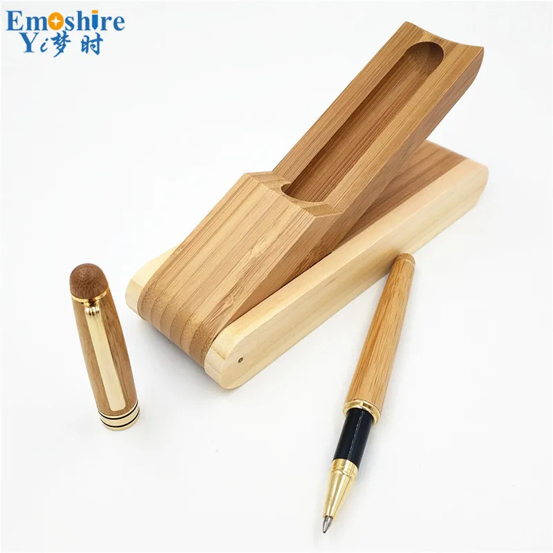 Ручка перьевая из натурального бамбука с бамбуковым карандашом | Канцтовары для