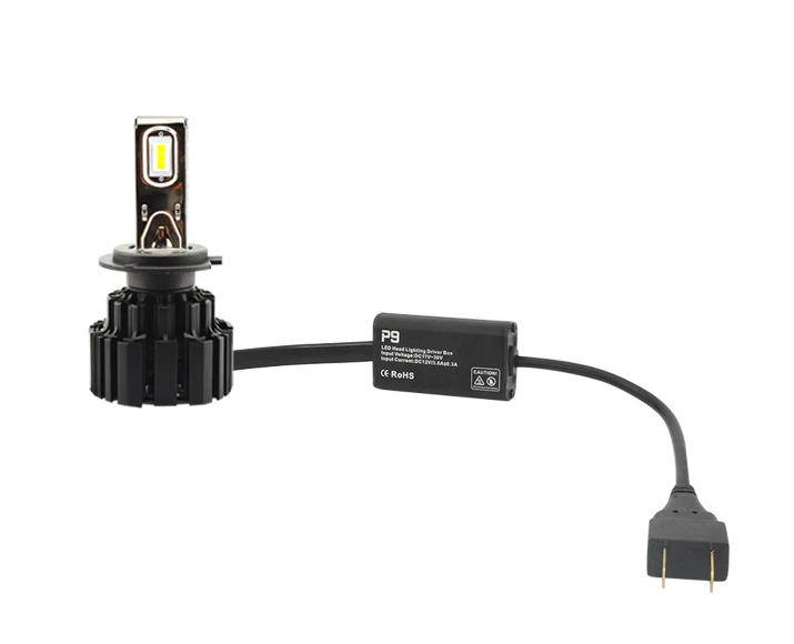 2шт H7 100W 13600LM P9 светодиодный фонарь CSP чипы белый 6000K передние лампы с одним