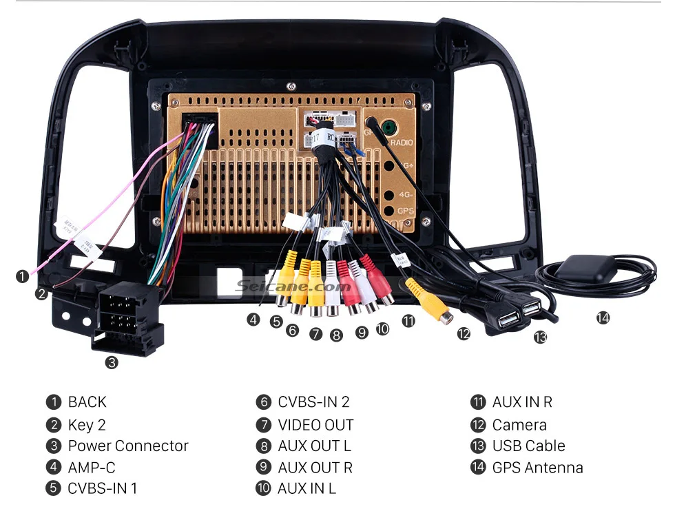 Seicane " Android 8,1 2din Автомагнитола для HYUNDAI SANTA FE 2005 2006 2007 2008 2009 2010 2011 2012 gps стерео плеер головное устройство