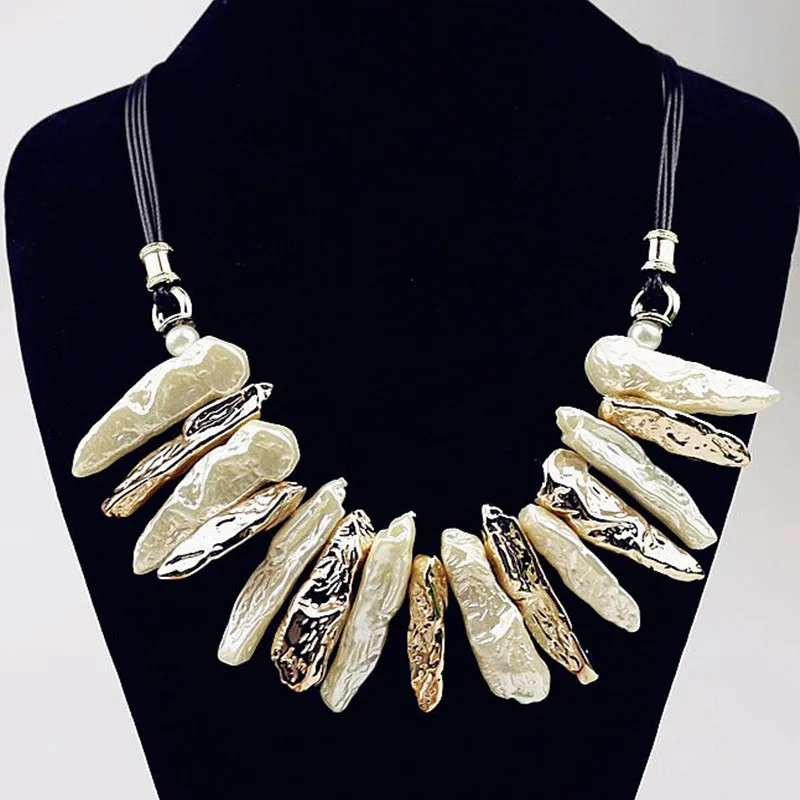 Женское Ожерелье с имитацией жемчуга длинное ожерелье цепочкой и бусинами 2016