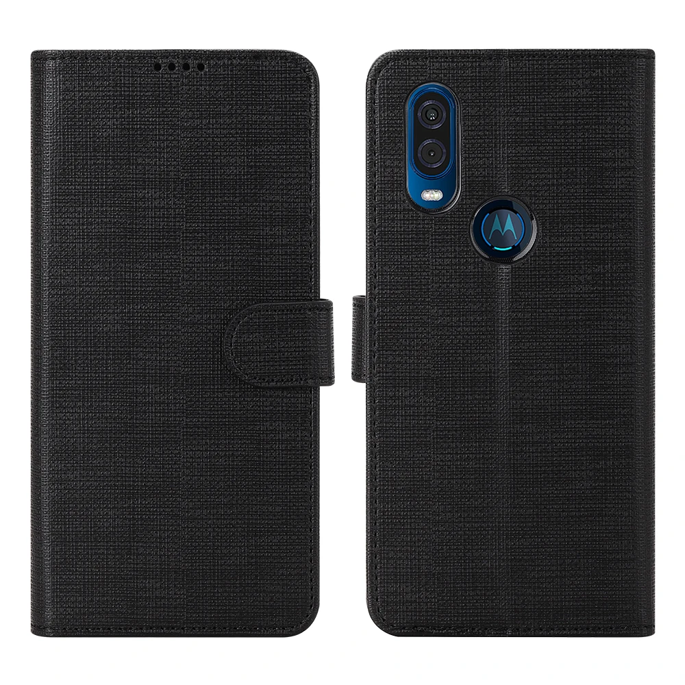 Винтажный кожаный флип-чехол для Motorola Moto One Vision кошелек с кармашком магнитный штатив Обложка для книги для Motorola Moto One Vision