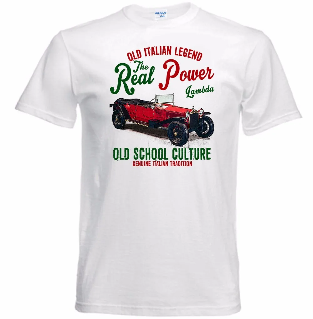 

Hot Sell 2019 Fashion Printed vintage Italian Car Lambda 1 - New Cotton Top Tee 100% Cotton Humor Men Tee Shirts