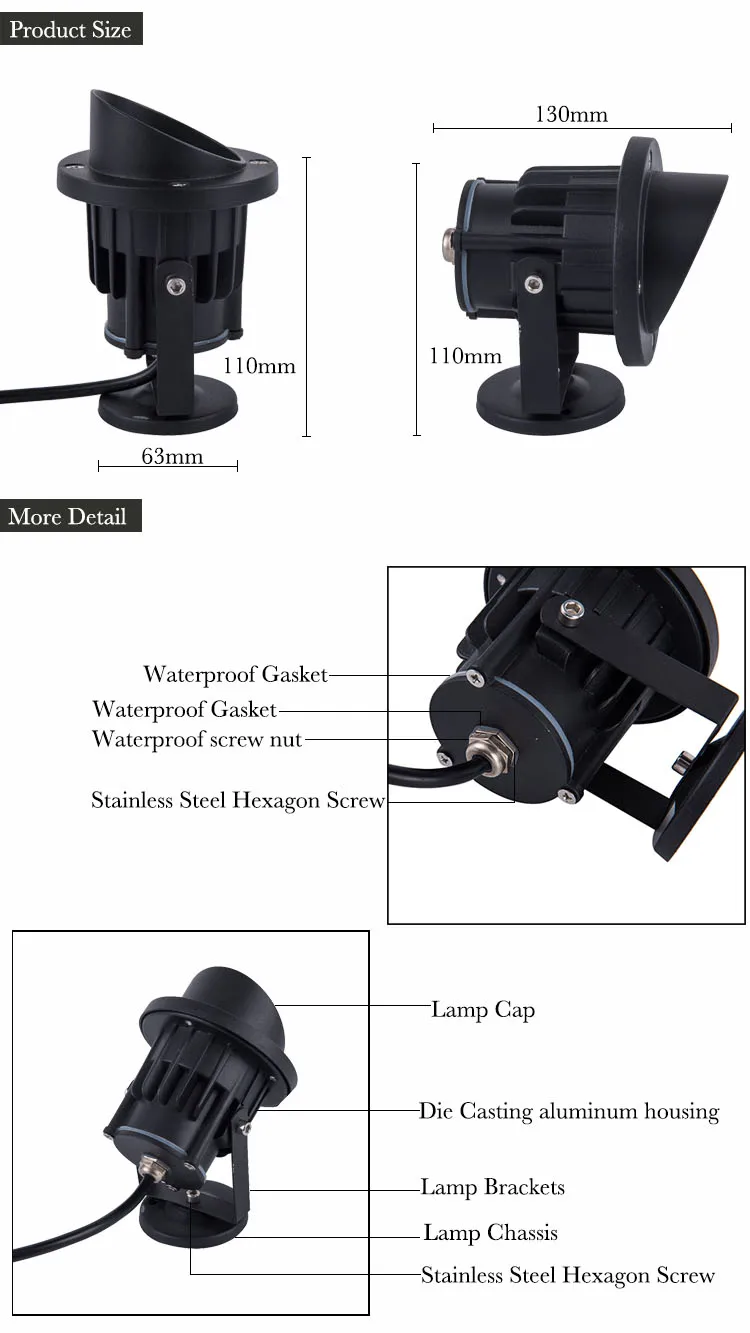 5W 10W Led Spotlight outdoor IP65 Waterproof led spike lawn lamp for Garden Yard path way Outdoor Lighting