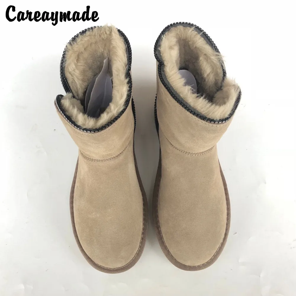 Careaymade женские полусапожки новые зимние ботинки 33 523 349 на толстой подошве кашемир