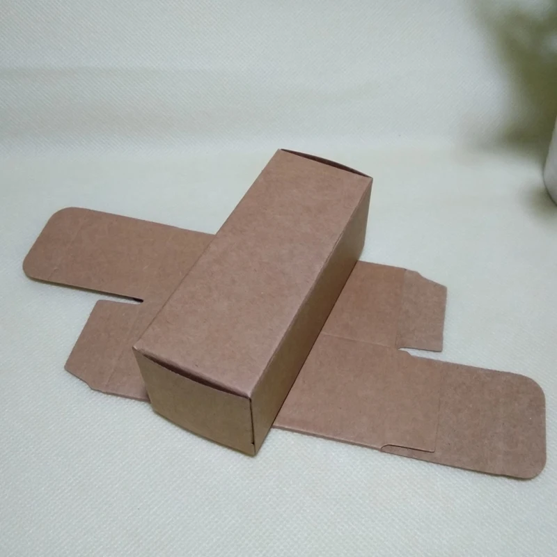 kraft paper color Пустая бумажная коробка DIY косметические подарочные коробки для лица крем эмульсия спрей бутылка посылка пробки клапана-Черный Белый крафт опционально - Цвет: kraft paper color