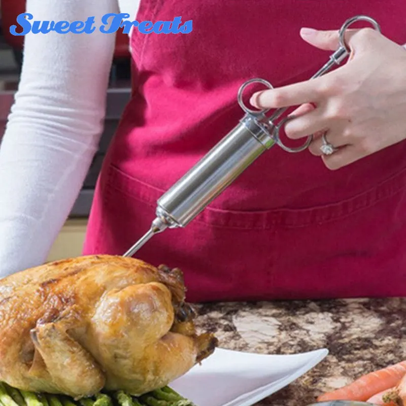 Подсластители из нержавеющей стали инжектор мяса маринад инжекторный пистолет