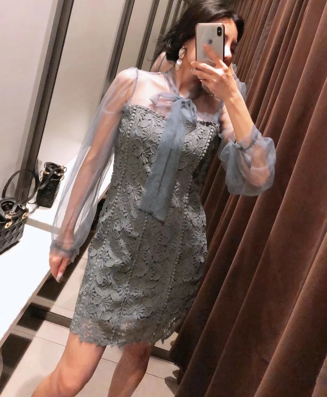 Женское кружевное платье EDGLulu элегантное в Корейском стиле на весну и лето