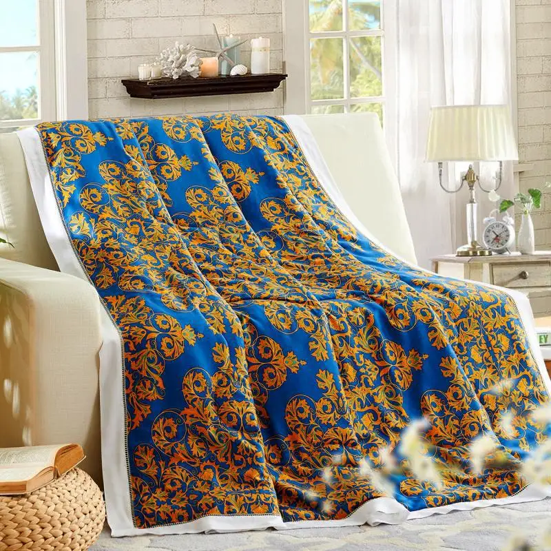 elegant blue Европейский стиль, элегантные одеяла, высокое качество, зимнее одеяло, 1 шт., покрывало, модель, волокно, покрывало, пэчворк, роскошное постельное одеяло - Цвет: elegant blue