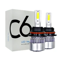 c6 led car headlights 72w 8000lm cob auto headlamp bulbs h1 h3 h4 h7 h11 880 9004 9005 9006 9007 car styling lights