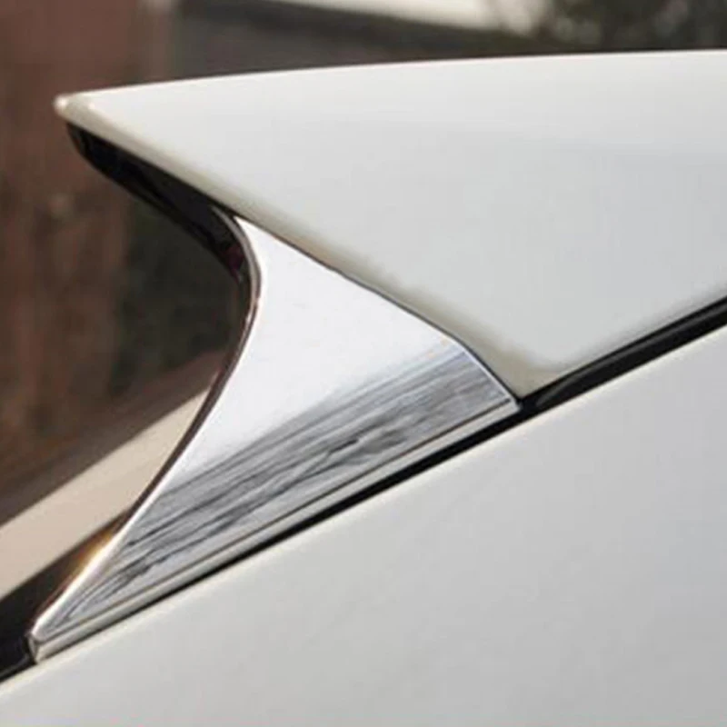 2Pcs/Set ABS Chrome Rear Tail Window Windshield Side Triangle Trim Sticker Fit For Nissan Qashqai 2014 2015 2016 Accessories | Автомобили