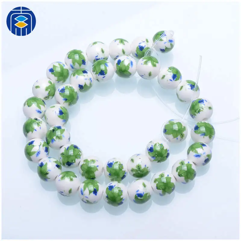 PB-R-065 10 мм круглые бусины 20 шт китайские Классические фарфоровые бусины ручной работы Керамические амулеты разделители DIY бусины для изготовления ювелирных изделий - Цвет: PB-R-065
